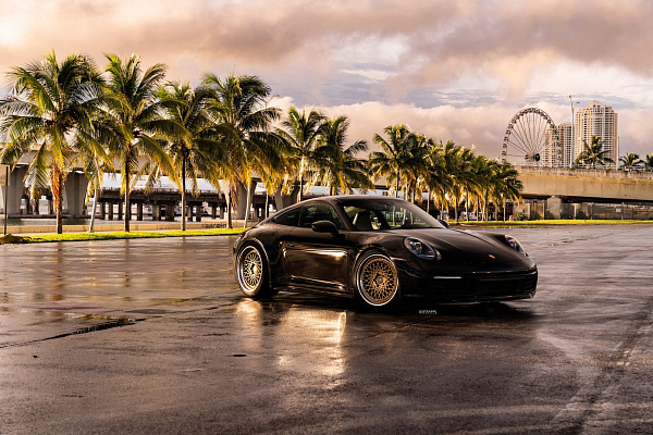 Фото дисков Strasse Wheels SC20 Track Сатиновое золото на Porsche 911 VIII