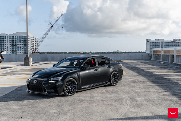 Фото дисков Vossen HF-7 Черный сатин на Lexus GS IV