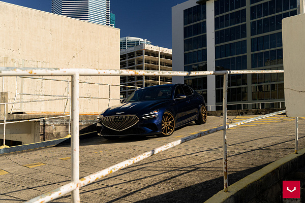 Фото дисков Vossen HF-4T Сатиновая бронза на Genesis G70