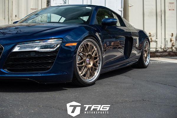 Фото дисков HRE C100 Глянцевое темное золото на Audi R8 (Typ 42)