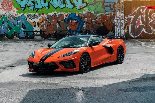 Фото дисков Anrky AN10 Черный глянец на Chevrolet Corvette C8