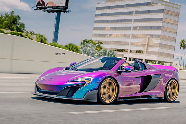 Фото дисков Strasse Wheels SV5 Deep Concave Duoblock Глянцевая бронза на McLaren 650S