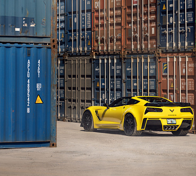 Фото дисков Vossen HF-2 на Chevrolet Corvette C7