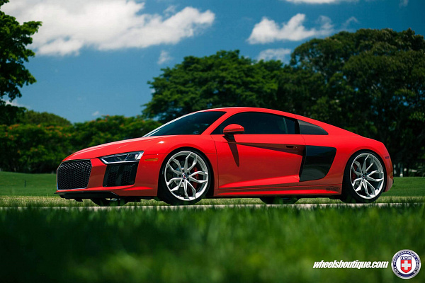Фото дисков HRE P201 Серебро на Audi R8 (4S)