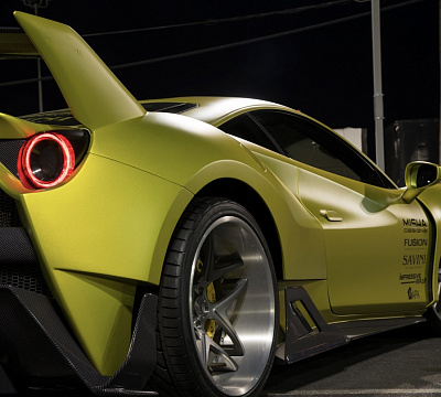 Фото дисков Savini SV76 на Ferrari 488