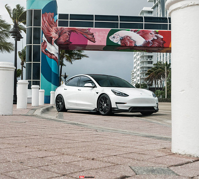 Фото дисков HRE FF21 на Tesla Model 3