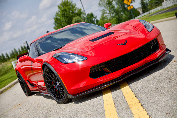 Фото дисков HRE 520M Черный глянец на Chevrolet Corvette C7