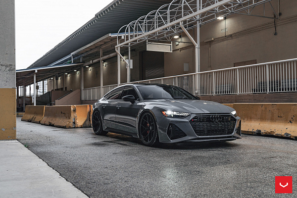 Фото дисков Vossen HF-5 Черный сатин на Audi A/RS 7 (4K)