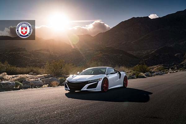 Фото дисков HRE P204 Красный сатин на Acura NSX II