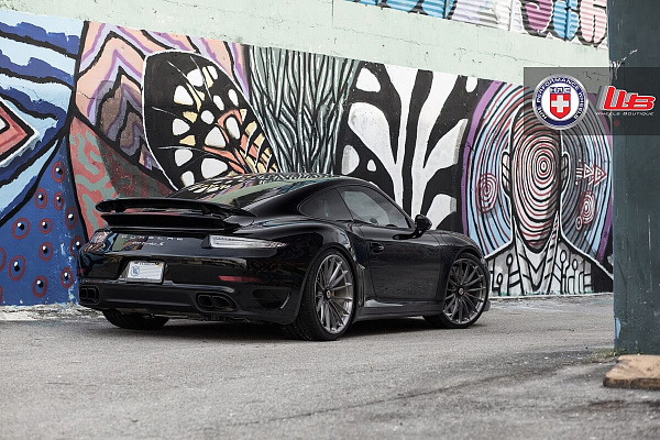 Фото дисков HRE P103 Глянцевый темный лак на Porsche 911 VII