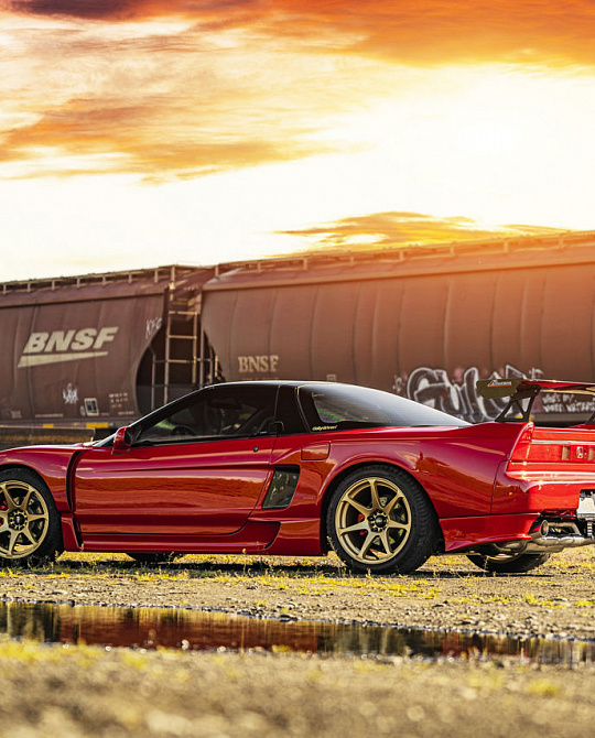 Фото дисков MR154 BATTLE Сатиновое золото на Acura NSX I