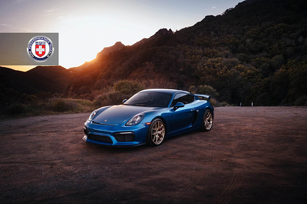 Фото дисков HRE R101 Глянцевое золото на Porsche Cayman II
