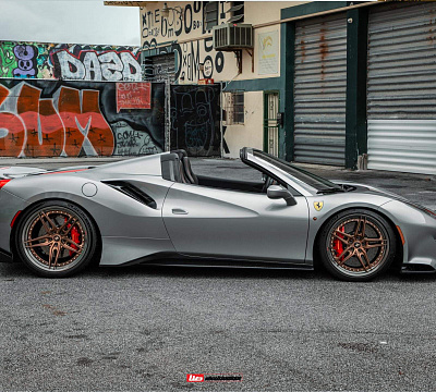 Фото дисков HRE S107SC на Ferrari 488