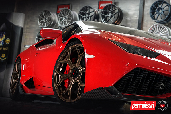 Фото дисков NOVITEC NL4 Сатиновая бронза на Lamborghini Huracan