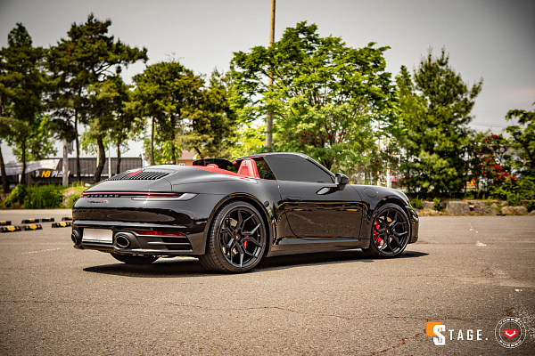 Фото дисков Vossen EVO-3 Черный сатин на Porsche 911 VIII