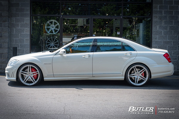 Фото дисков HRE P107 Глянцевый лак на Mercedes-Benz S-Class (W221)