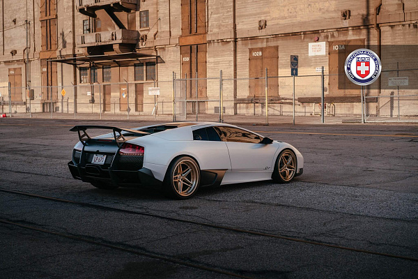 Фото дисков HRE S107 Сатиновое золото на Lamborghini Murcielago
