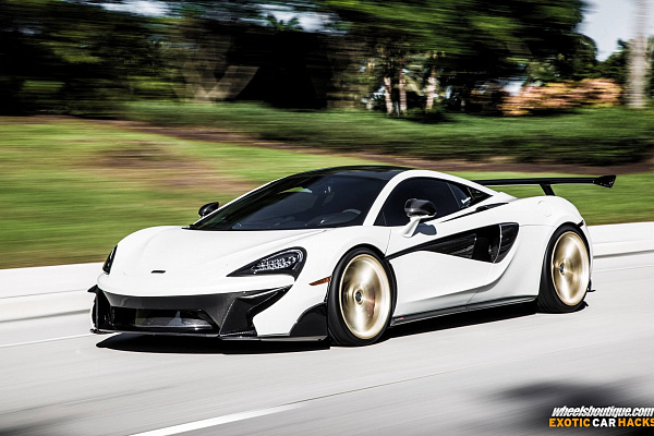 Фото дисков HRE P103 Сатиновая шампань на McLaren 570S
