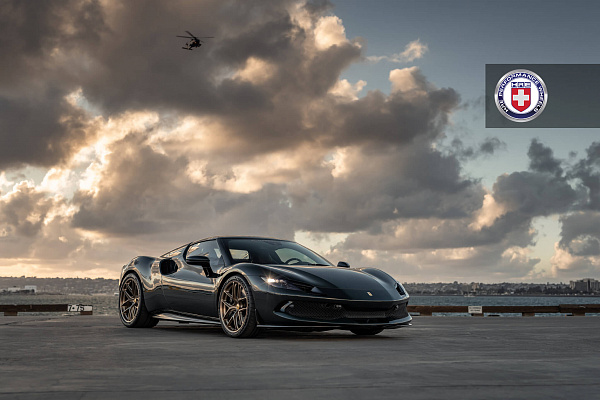 Фото дисков HRE R101 Lightweight Глянцевое темное золото на Ferrari 296