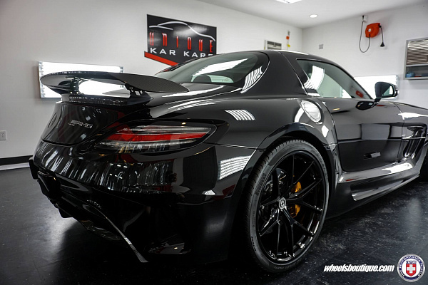 Фото дисков HRE P101 Черный глянец на Mercedes-Benz SLS AMG