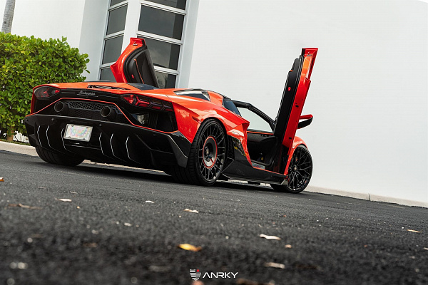 Фото дисков Anrky AN20 Черный глянец на Lamborghini Aventador