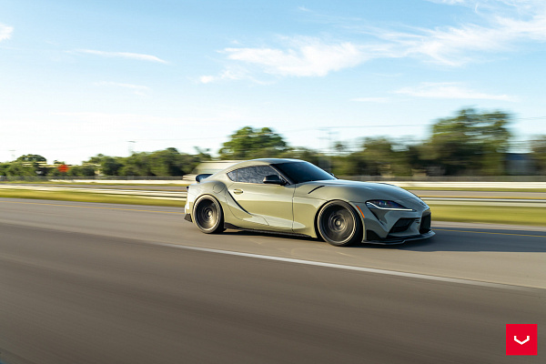 Фото дисков Vossen HF-7 Черный сатин на Toyota Supra A90