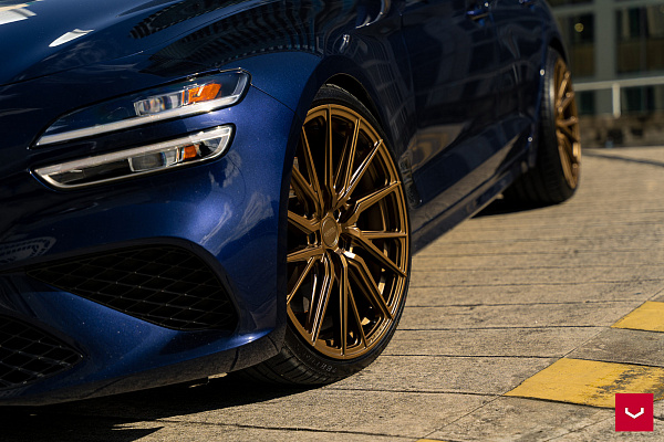 Фото дисков Vossen HF-4T Сатиновая бронза на Genesis G70