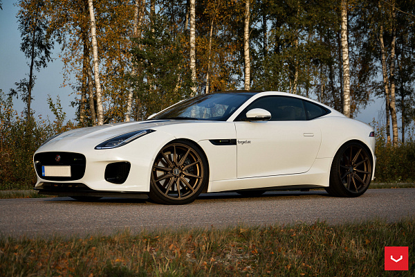 Фото дисков Vossen HF-3 Сатиновая бронза на Jaguar F-Type