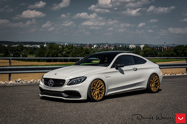 Фото дисков Vossen HF-2 Сатиновое темное золото на Mercedes-Benz C-Class (W205)