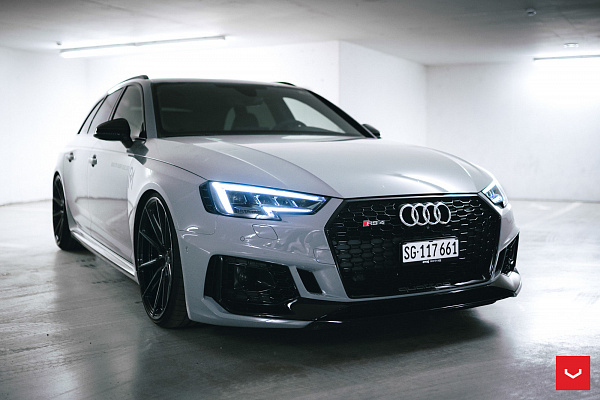 Фото дисков Vossen HF-3 Глянцевый темный лак на Audi A/S/RS 4 (B9)