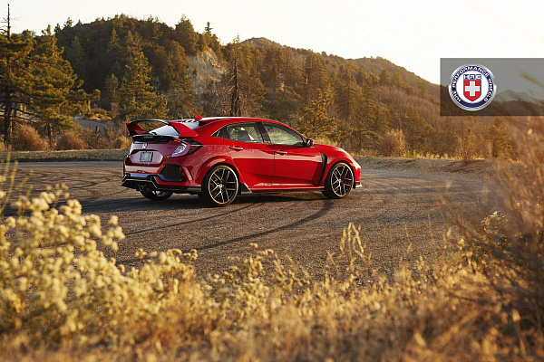 Фото дисков HRE R101 Lightweight Сатиновая бронза на Honda Civic Type R FK8