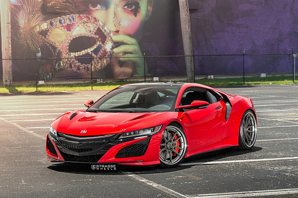 Фото дисков Strasse Wheels SV1 Deep Concave FS Сатиновый темный лак на Acura NSX II