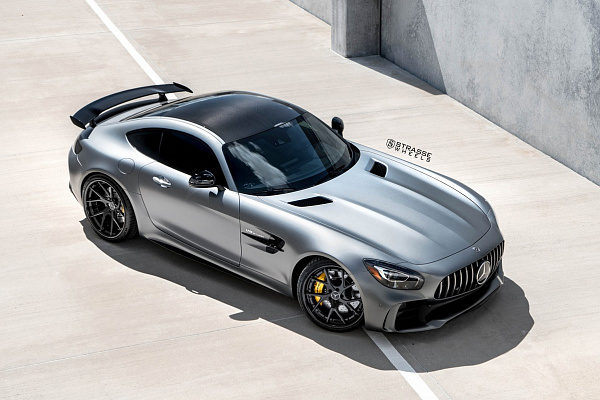 Фото дисков Strasse Wheels SM5RT Deep Concave FS Черный глянец на Mercedes-Benz AMG GT I