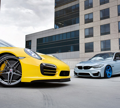 Фото дисков HRE P107 на Porsche 911 VII