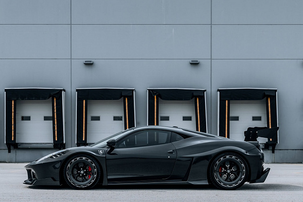 Фото дисков Brixton Forged PF7 Aerotech Черный сатин на Ferrari 458