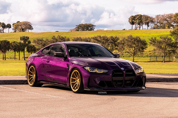 Фото дисков Strasse Wheels SV5 Deep Concave Duoblock Сатиновое золото на BMW 4/M4 (G22/G82)