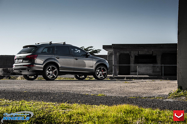 Фото дисков Vossen CV3 Сатиновый графит на Audi Q7 (4L)