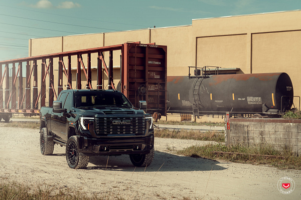 Фото дисков Vossen LCX-02 Черный сатин на GMC Sierra IV