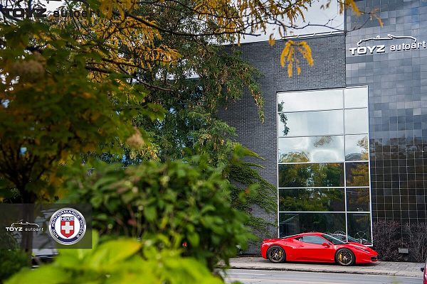 Фото дисков HRE S107 Сатиновая бронза на Ferrari 458