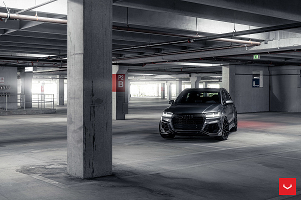 Фото дисков Vossen HF-2 Черный сатин на Audi Q7 (4M)
