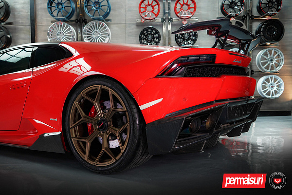 Фото дисков NOVITEC NL4 Сатиновая бронза на Lamborghini Huracan
