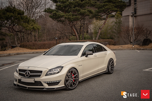 Фото дисков Vossen HF-3 Сатиновый графит на Mercedes-Benz CLS (C218)