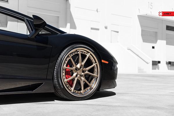 Фото дисков Anrky AN32 Сатиновая шампань на Lamborghini Aventador