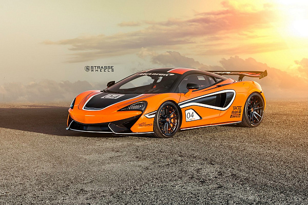 Фото дисков Strasse Wheels SV1 Deep Concave FS Черный глянец на McLaren 570S