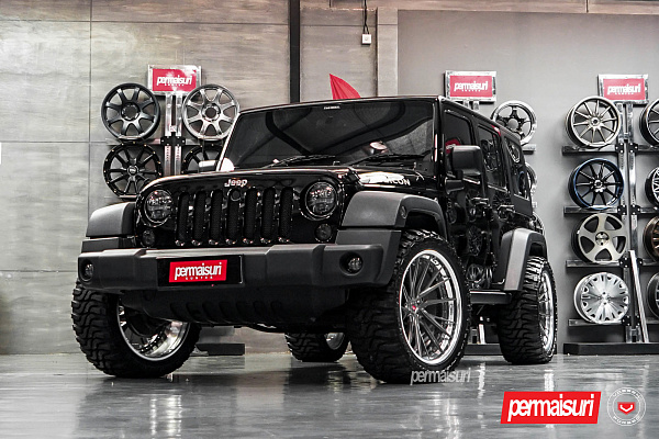 Фото дисков Vossen M-X4T (3-Piece) Глянцевый темный лак на Jeep Wrangler III (JK)