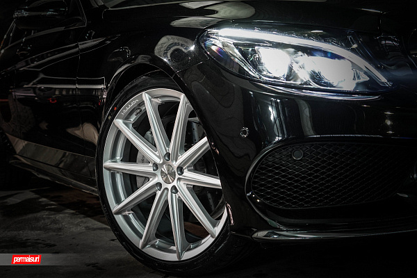 Фото дисков Vossen VFS-10 Серебро на Mercedes-Benz C-Class (W205)