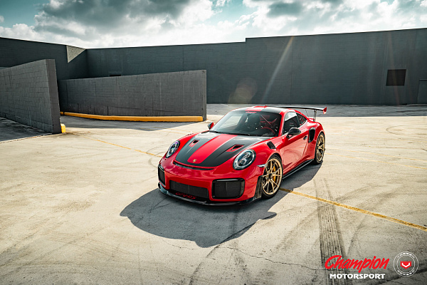 Фото дисков Vossen RS74 Глянцевое золото на Porsche 911 VII