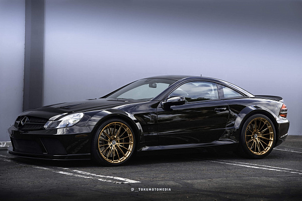 Фото дисков HRE P103 Глянцевое темное золото на Mercedes-Benz SL (R230)