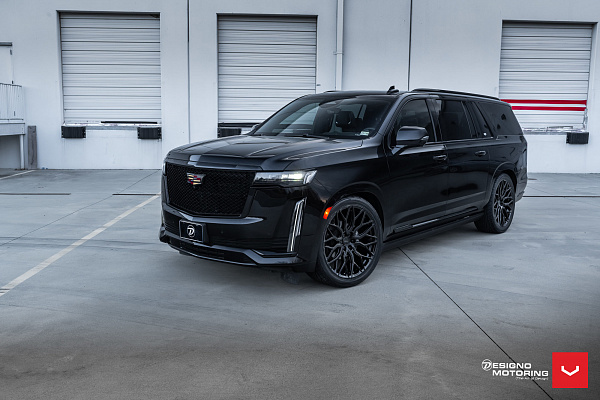 Фото дисков Vossen HF6-3 Черный глянец на Cadillac Escalade V