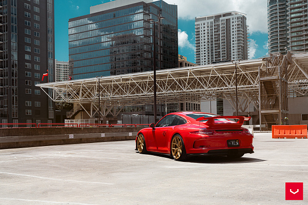 Фото дисков Vossen HF-5 Глянцевое золото на Porsche 911 VII